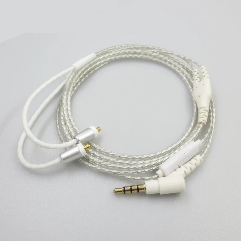 Замена MMCX обновление аудио кабель для Shure SE215 SE535 SE846 UE900 W40 наушники с микрофоном HiFi