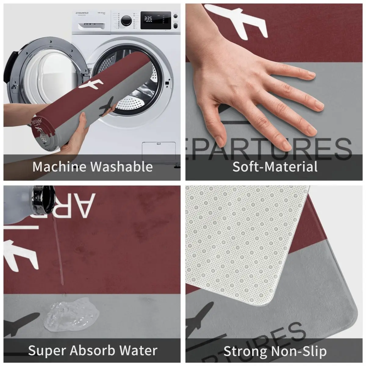 Коврик для входной двери в спальню противоскользящий ковер из полиэстера и