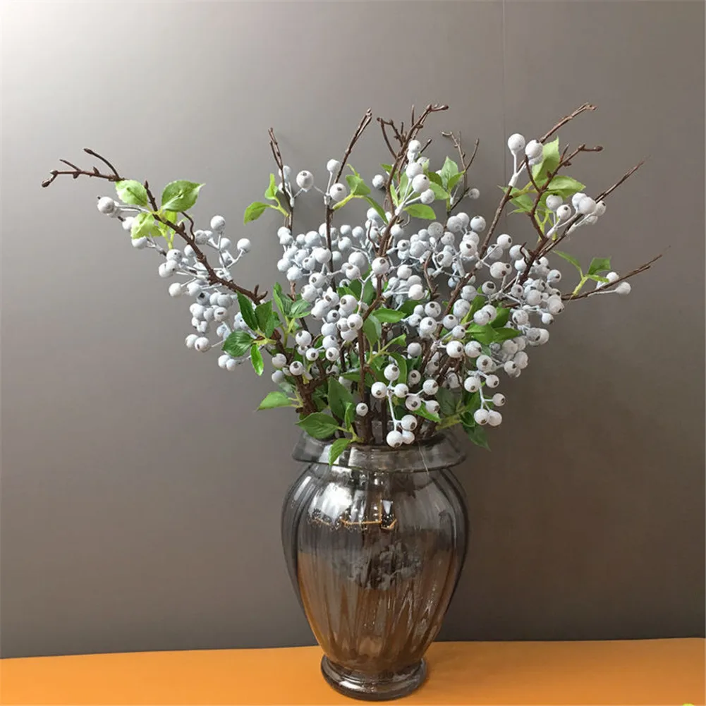 1 шт. искусственные голубики с листьями фрукты цветок домашний сад бонсай Декор