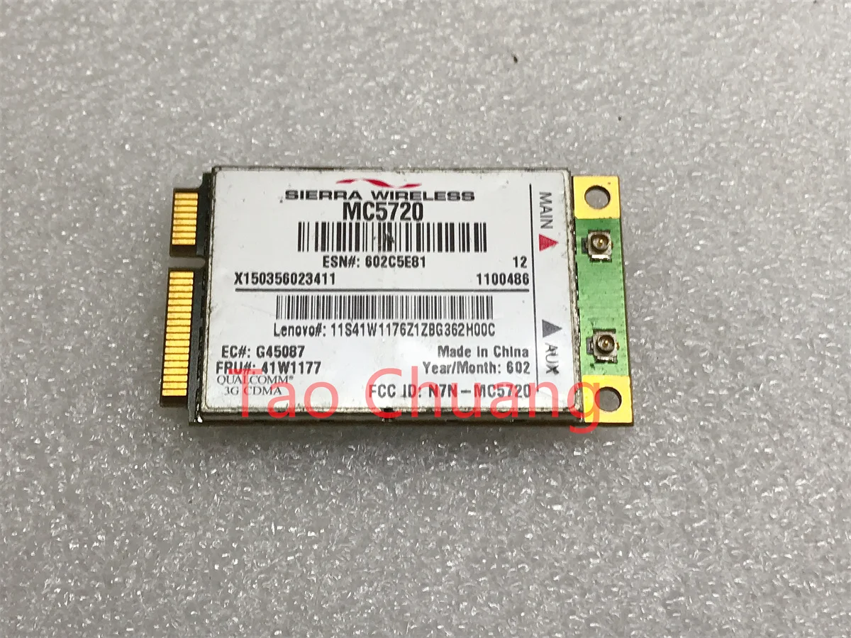 

Suitable for Lenovo Thinkpad R60 R61 X60 X61 T60 Z61 series MC5720 3G WWAN card 41W1177