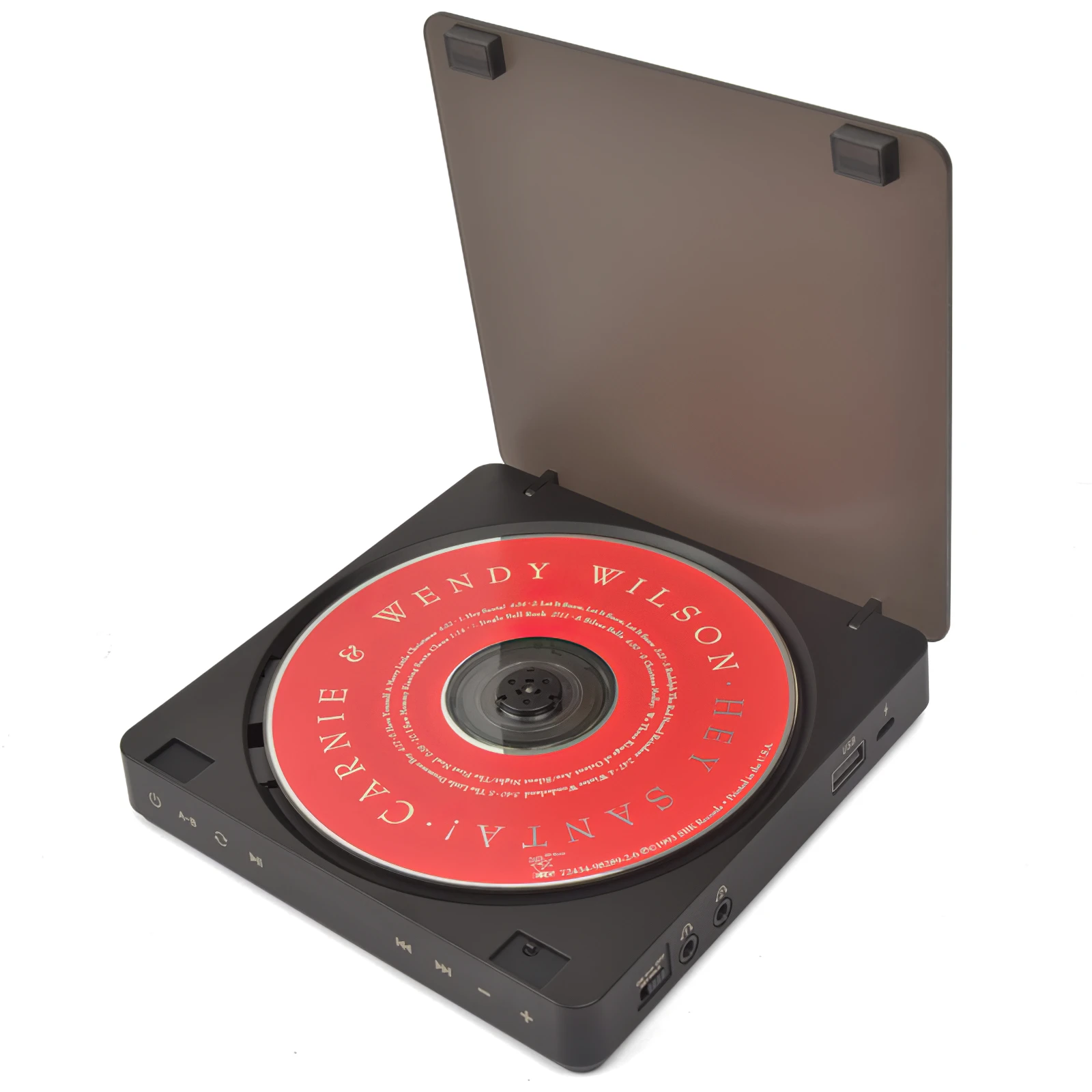 

Portable Bluetooth CD Player Wall Mountable Home Audio Boombox with Remote Control FM Radio Built-in HiFi Speakers USB MP3