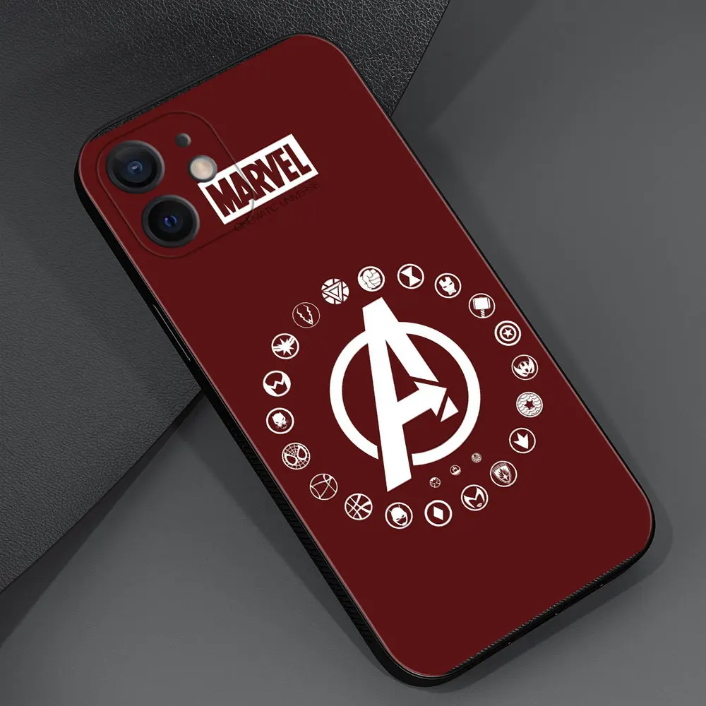 Чехол для телефона Apple iPhone 11 13 12 Pro Max Mini X XS XR 6 6S 7 8 Plus 5 цветов SE(2020) Coque Marvel Мстители