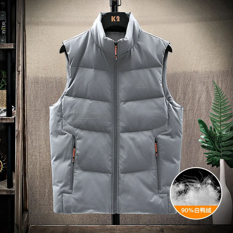 Autumn And Winter New Brand Men Sleeveless Jacket Winter Casual Down Vest Men Cotton-padded Slim Men's Vest Waistcoat Plus Size