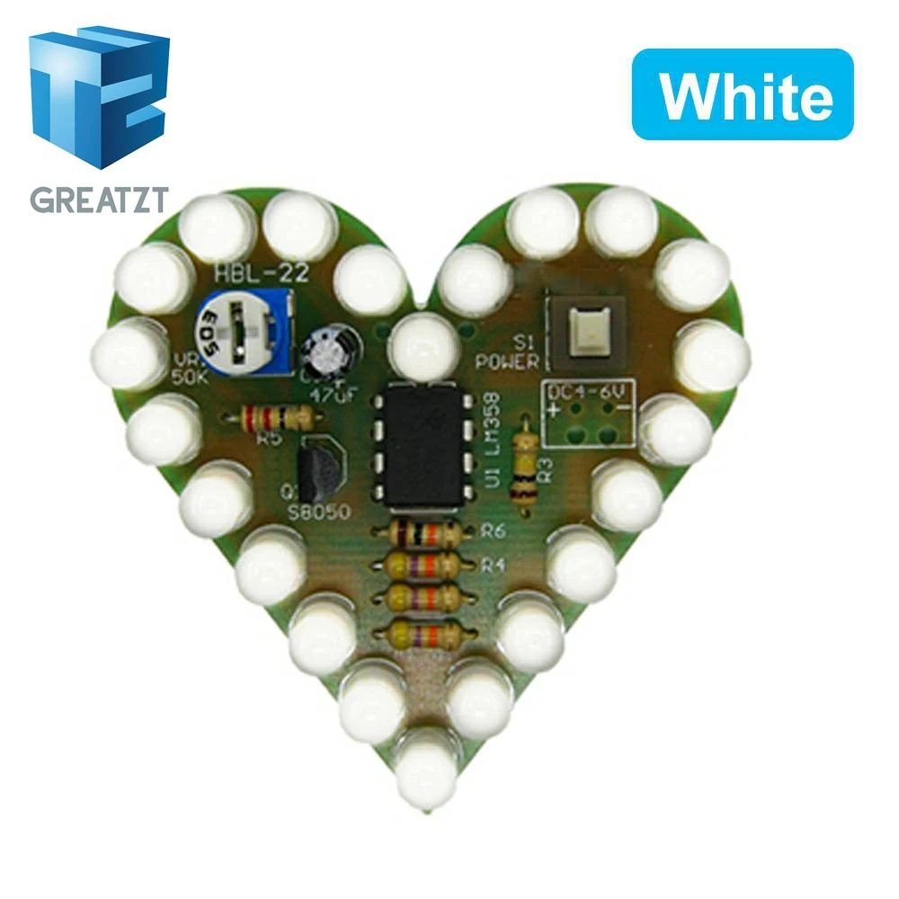 Набор для творчества в форме сердца набор дыхательных ламп 4-6 В постоянного тока