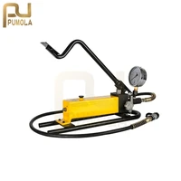 cp 700d pedal hydraulic pump with pressure gauge square pump high pressure single circuit hydraulic pump reinforced base