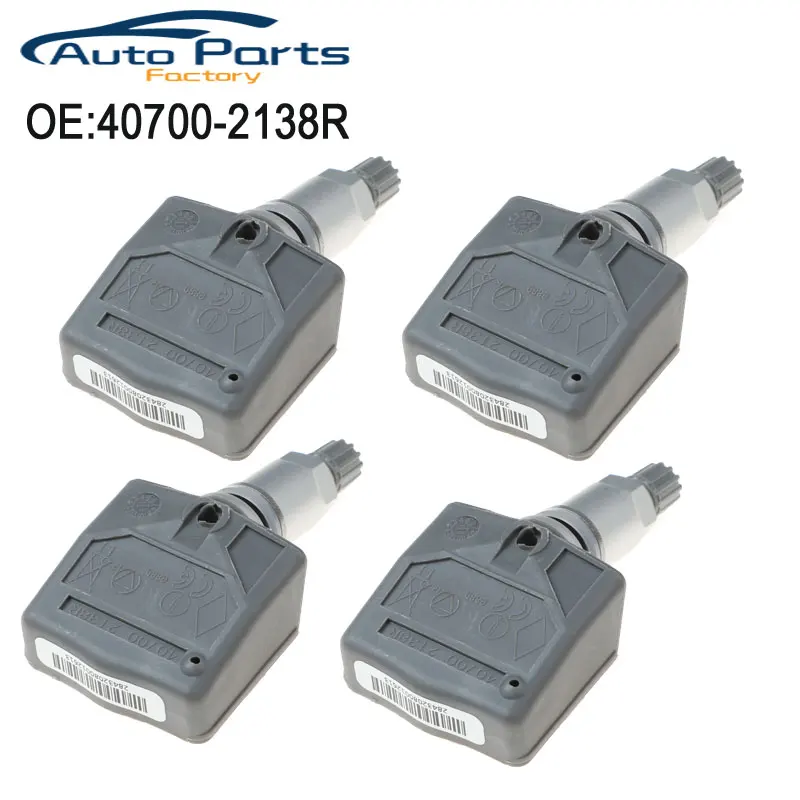 4 шт. новый датчик TPMS система контроля давления в шинах для Nissan Infiniti 407002138R 40700 2138R 433