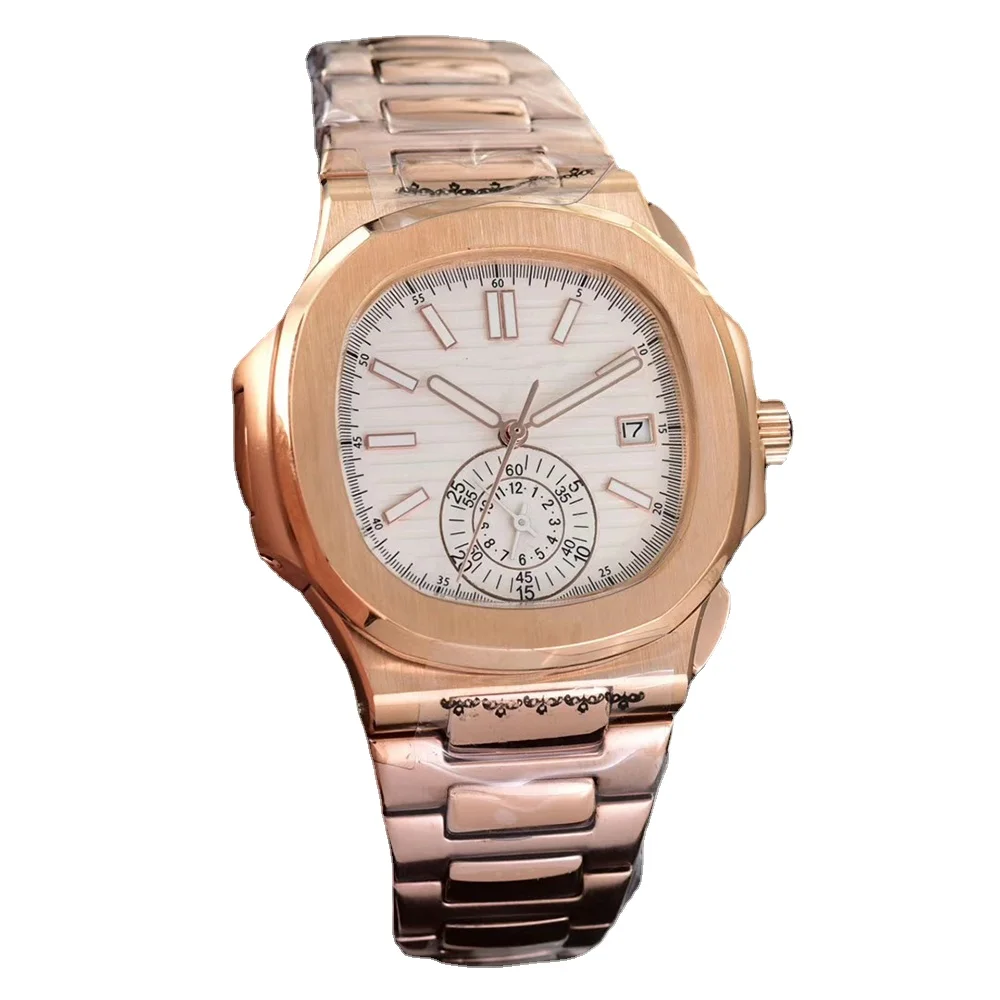 

Новинка автоматические механические мужские часы с несколькими часовыми поясами прозрачные розовое золото фаза Луны Черный Синий сапфиро...