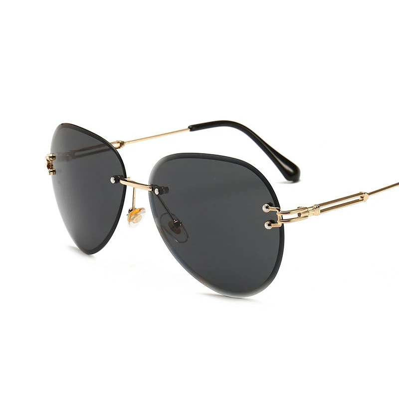 Авиационные солнцезащитные очки женские винтажные без оправы брендовые