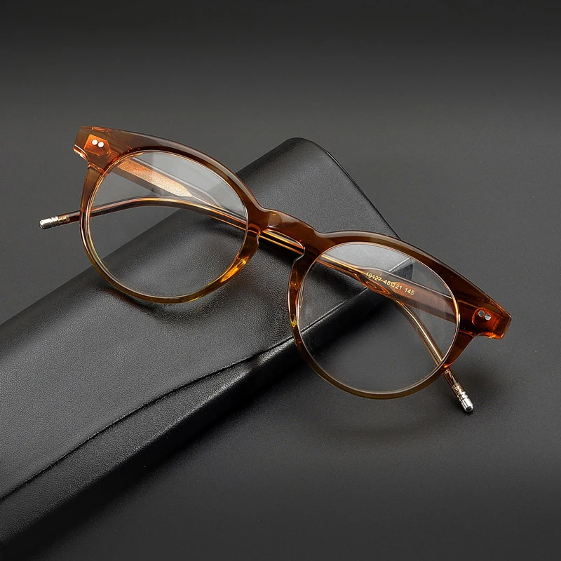 

Оправа унисекс для диоптрийных очков, ацетатная круглая, винтажная, 2021