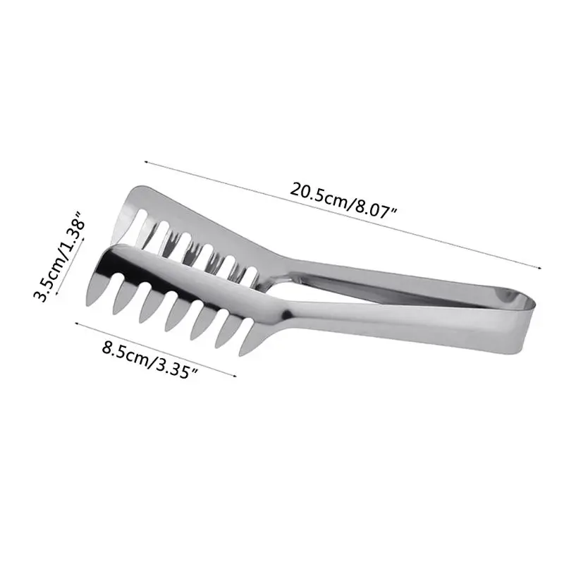 

Stainless Steel Spaghetti Noodle Tongs Pasta Food Comb Clip Western Restaurant Kitchen Tools