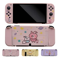 for nintendo switch oled case soft cute pink cartoon full cover protective for funda nintendo switch oled game console accessory