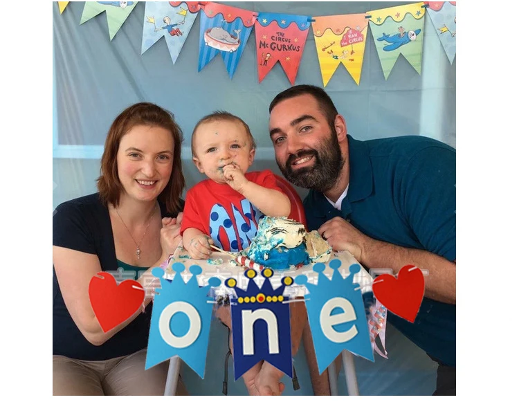 Гирлянда с баннером Crown One для мальчиков и девочек украшение первого дня рождения