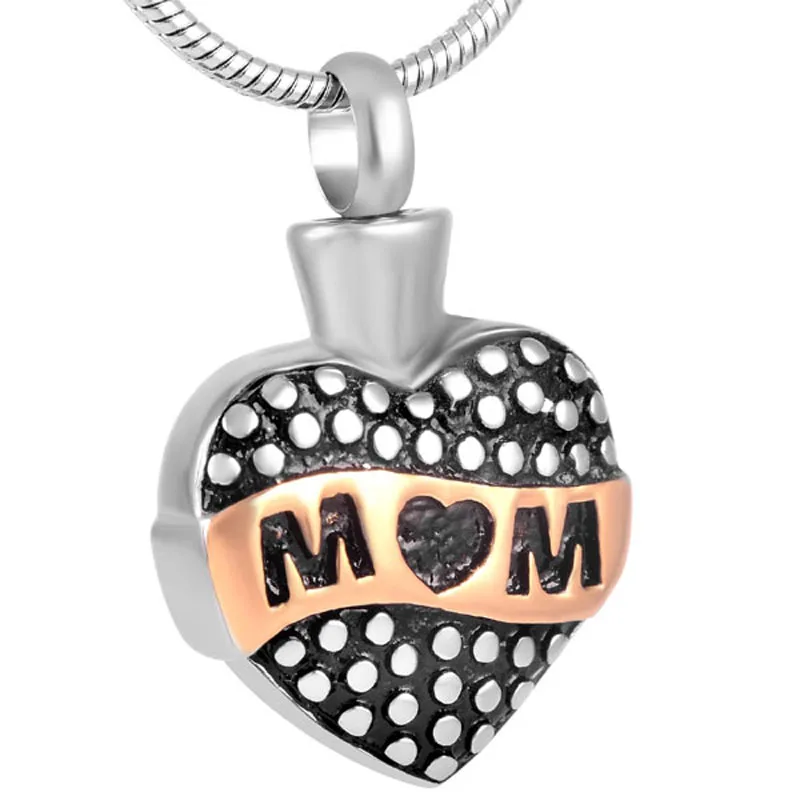 

Memorial Keepsake Urn Jewelry For Human Mom Always In My Heart Stainless Steel Cremation Necklace Hold Loved Ones Ashes