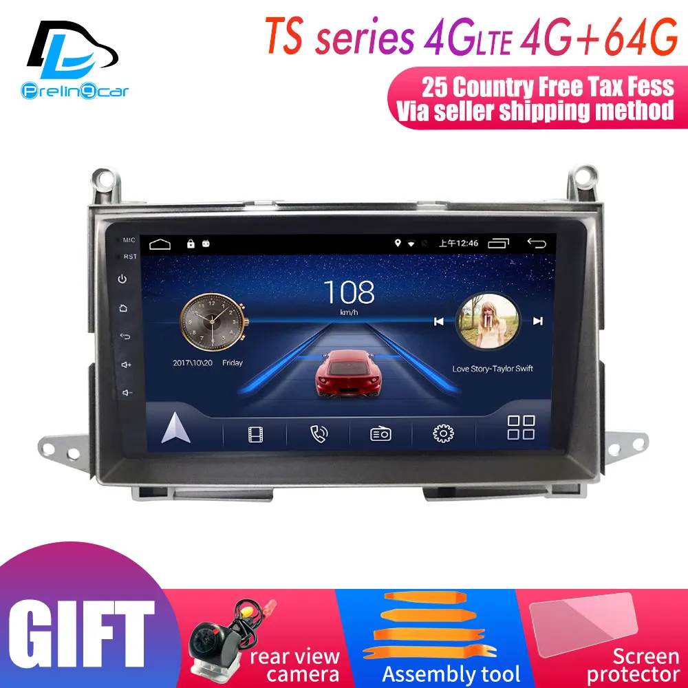 4G LTE чистая навигация плеер android 8,1 система стерео для Toyota Vista venza 2009-2013 лет gps мультимедиа плеер радио - Цвет: TS player 4G64G