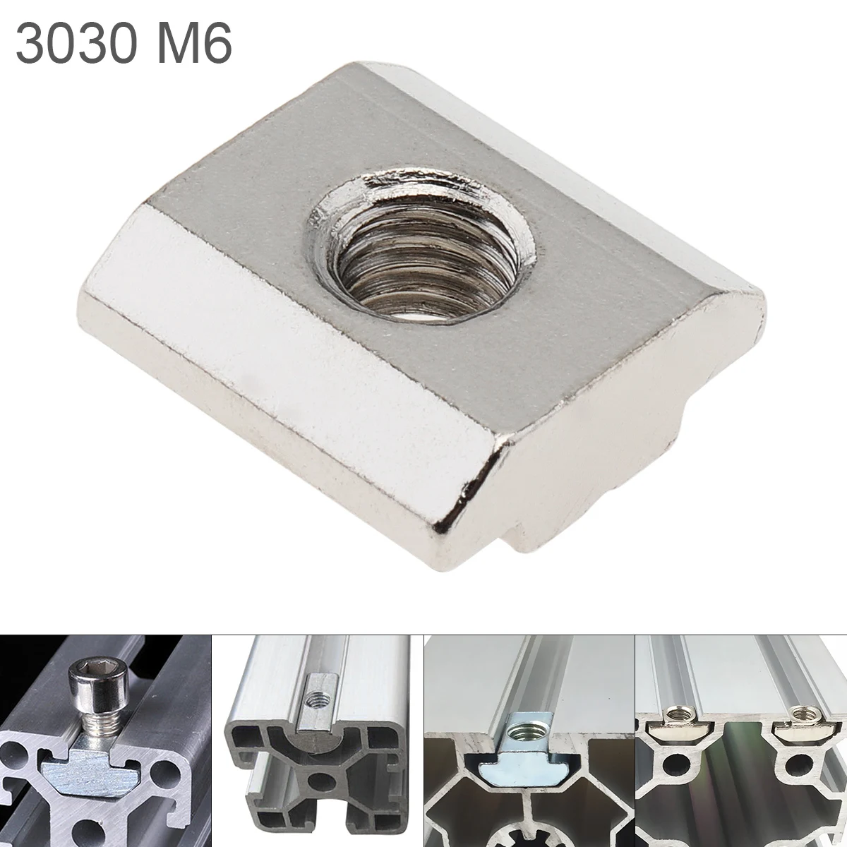 1 шт. M6 для 30 серий слот Т гайка скользящая Молоток падение в застегнуть