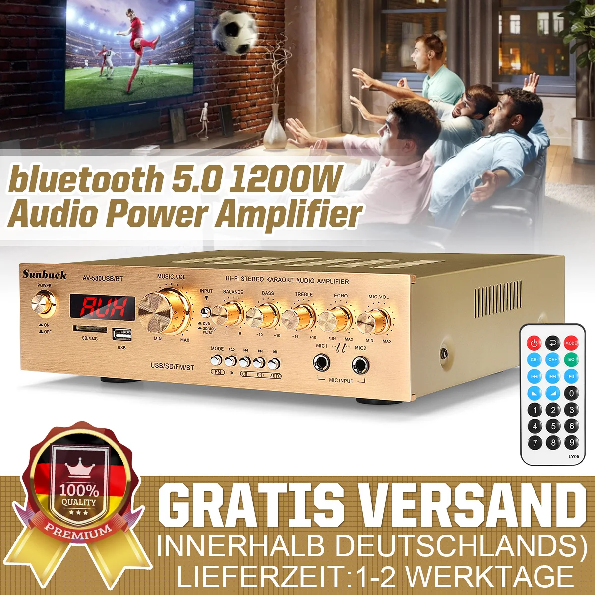 Цифровой усилитель для караоке пятиканальный Hi Fi стереоусилитель с поддержкой