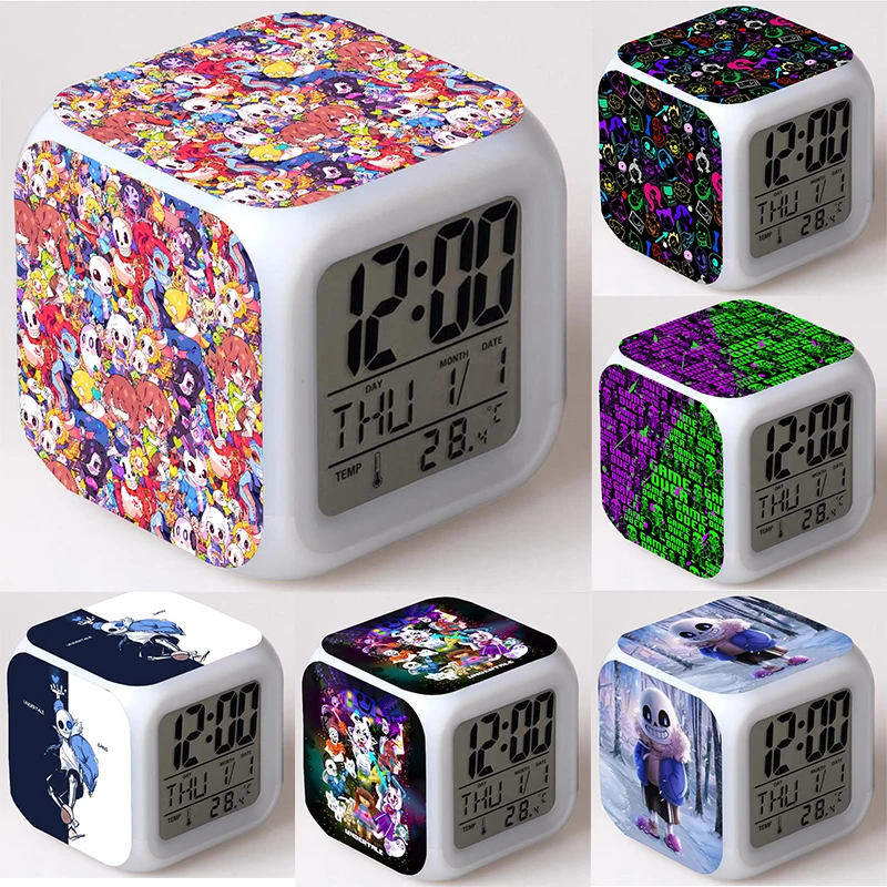 With Date Thermometer Boys Girls Anime Led Digital Clock Kids Birthday Gifts