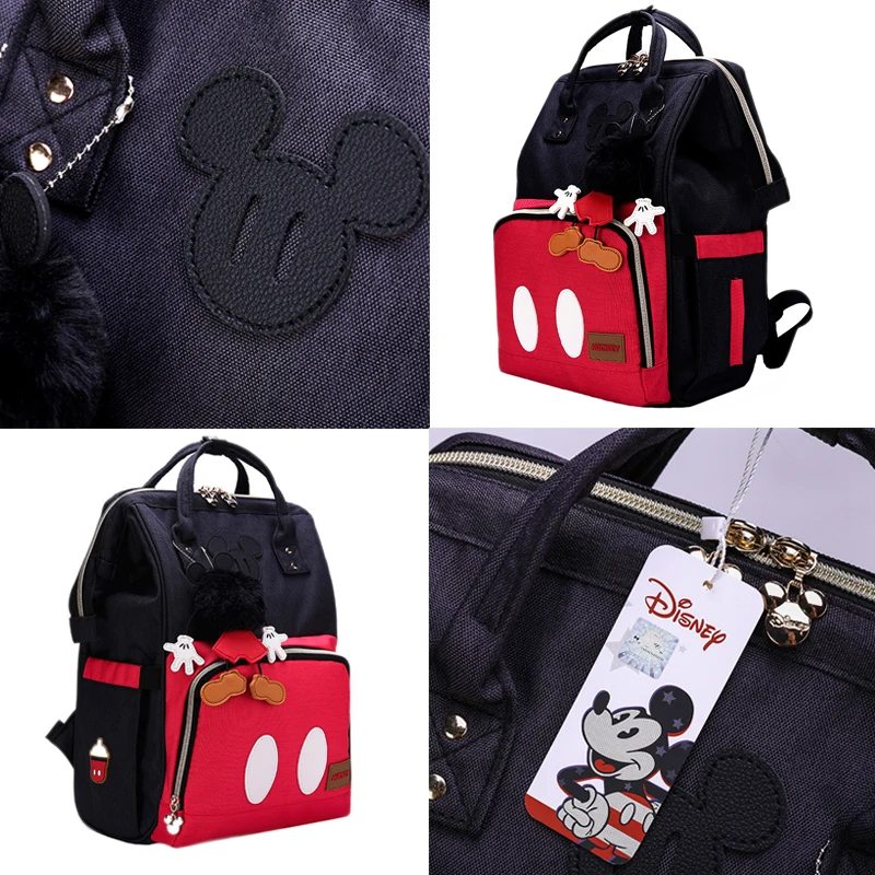 Disney Minnie Mickey Детская сумка для подгузников USB Водонепроницаемая модная мам