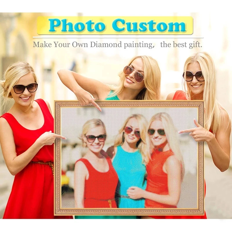 

5D Diamond Painting! Private Custom Parents,Children,Lovers Picture Photos Full Rhinestones Make Your Own Diamond 5D