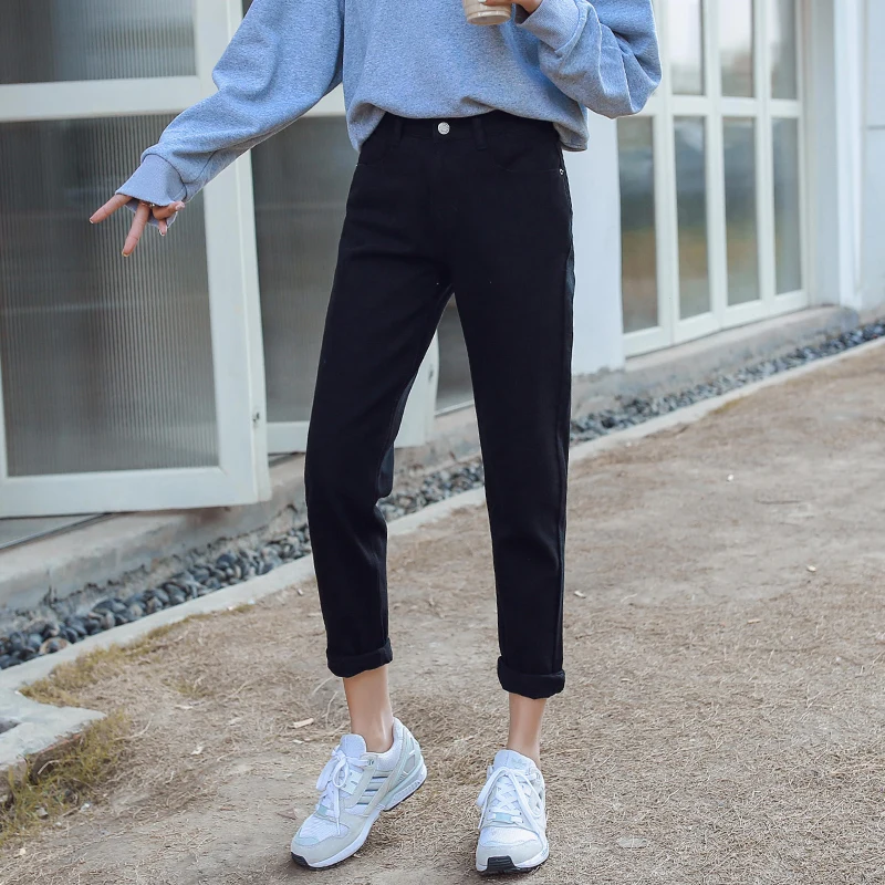 Хлопок белый черный весна 2019 новинка бежевый синий горячая распродажа джинсы для