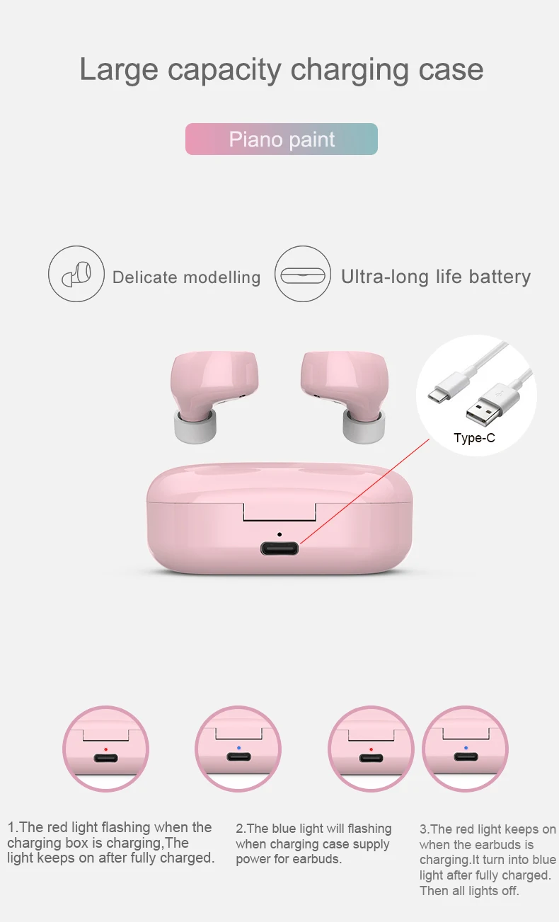 TW60 TWS беспроводные наушники Bluetooth 5,0 Hi-Fi стерео гарнитура сенсорное управление Handsfree Мини наушники встроенный HD микрофон для женщин и девушек