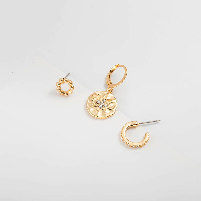 Wild &amp Free золотого цвета с рисунком Луна Звезды Комплект сережек для женщин