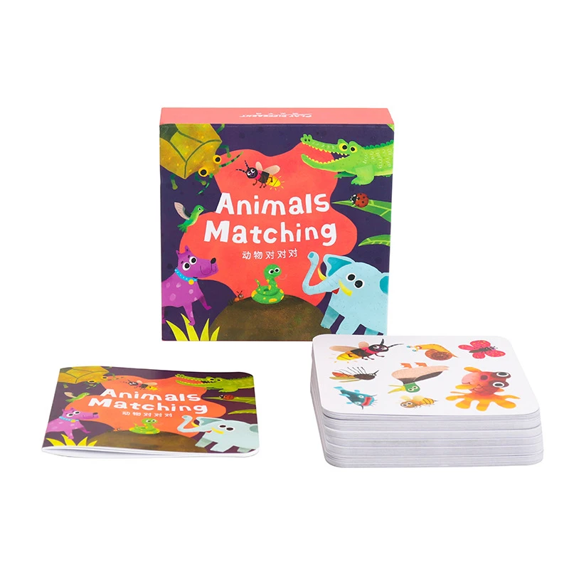 

Children's Matching Toy Table Animal Card Game Recognition Training Intelligence Development Montessori Educational Kids Gift