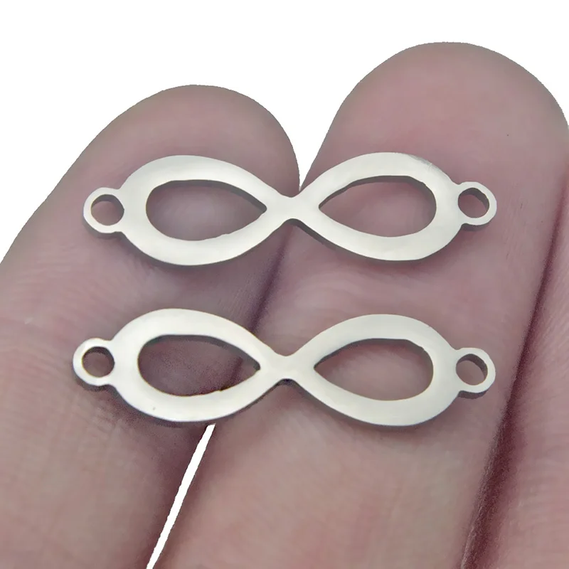 5 шт./лот Коннектор с символами бесконечности 8 форм подвески зеркальная