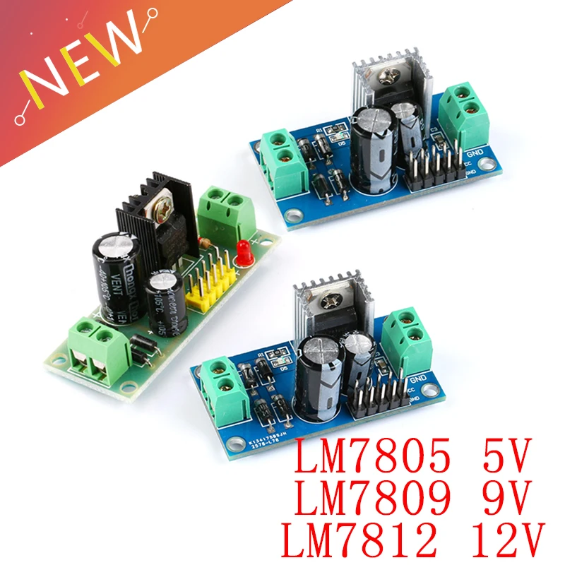 Модуль питания LM7805 LM7806 LM7809 LM7812 с тремя клеммами постоянного/переменного тока
