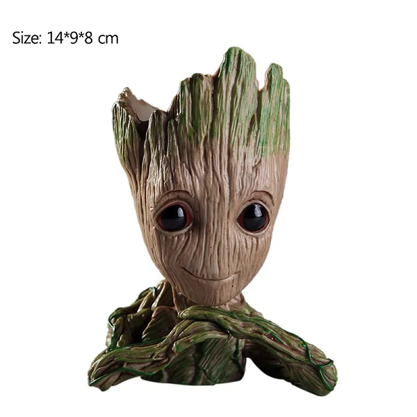 3 Baby Groot Flowerpot Action Figures Home Decoration Cute Model The Galaxy Groot Doll Toy Flower Pot Drops Cute - Цвет: 3
