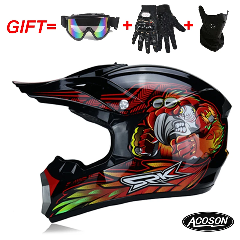 Motorcycle cross motorcycle helmet for motorcycle helmet down MTB DH off road motorcycle cross racing helmet point with goggles