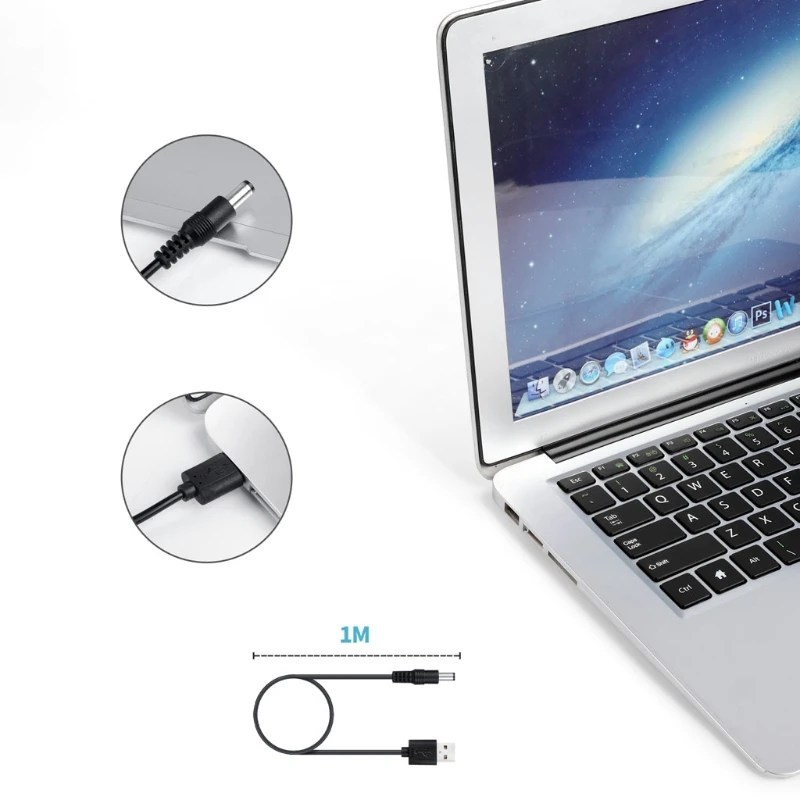 

11in1 5V USB to 5.5x2.1mm 3.5mm 4.0mm 4.8mm 6.4mm 5.5x2.5mm Type C Micro Mini USB Plug Charge Cord for Router Cellphone