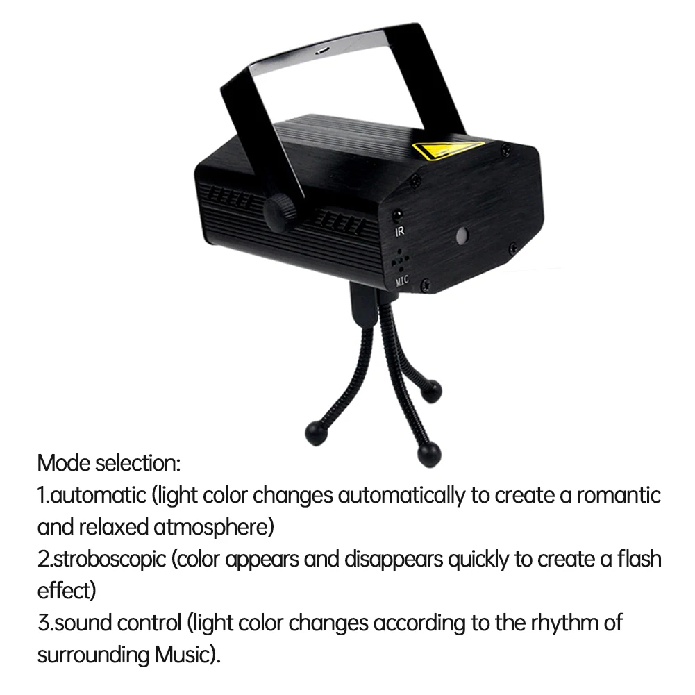 

New LED Disco Light Laser Projector 5W 110V~220V Voice Control DJ Controller Laser Stage Light For New Year Birthday Party