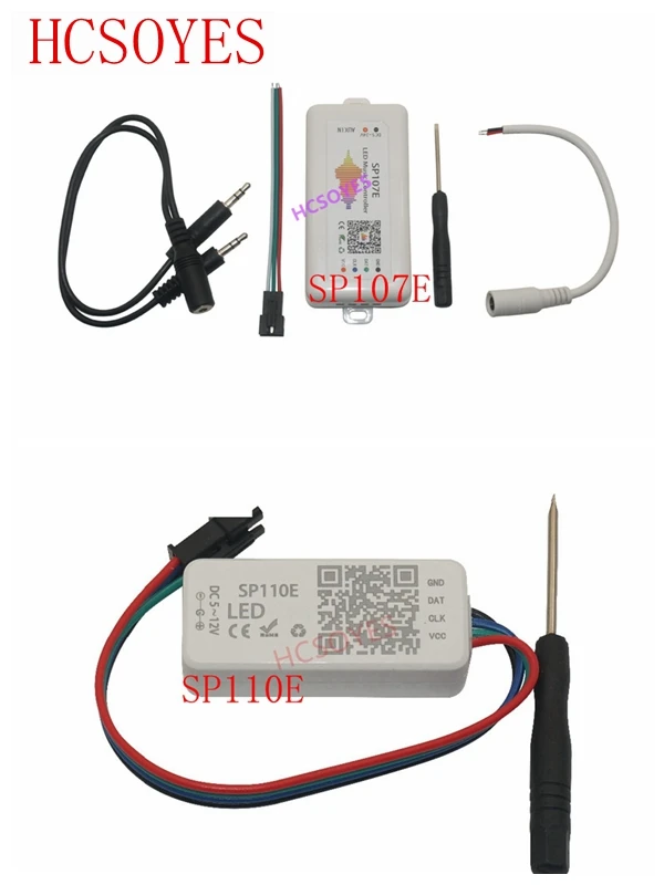 SP110E SP107E музыкальный контроллер для WS2812B Светодиодные ленты Bluetooth SK6812 RGB/RGBW APA102 WS2811 пикселей ленточный светильник DC5V-24V