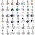 Бусины-подвески серебристого цвета для браслета, 45 видов