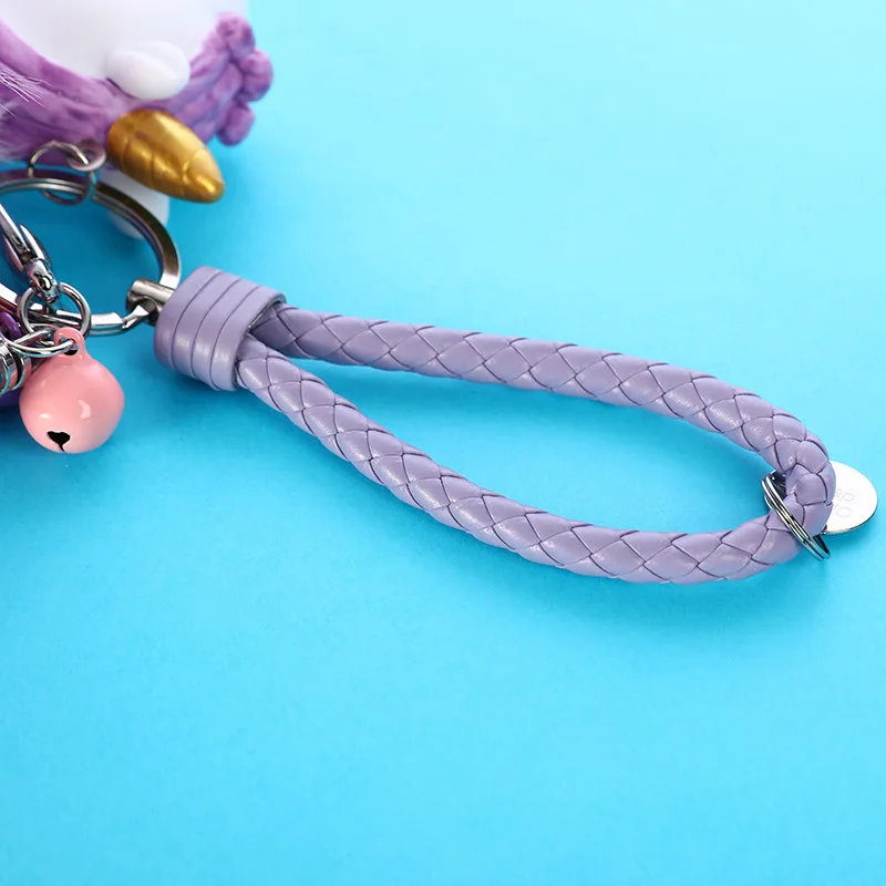 Милый плюшевый брелок для ключей с единорогом женские меховые пушистый пум