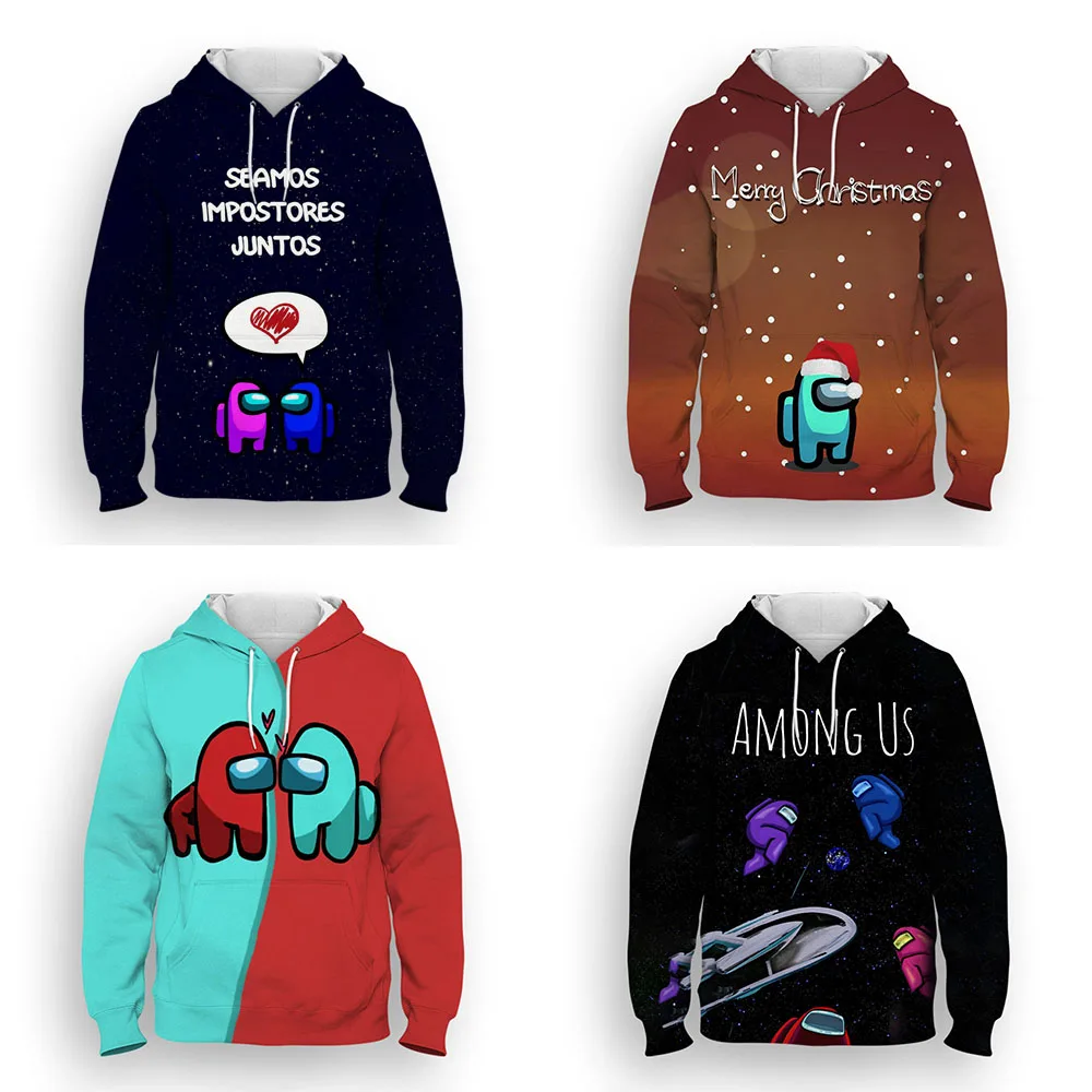 

Новинка, детские толстовки для видеоигр, худи с рисунком в стиле Impostor уличная одежда с мотивами из аниме, мультяшная толстовка, Мужская толс...