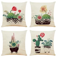 45x45cm tropical plant print decorative throw pillow covers couch pillows linen cushion cover for couch sofa car living room