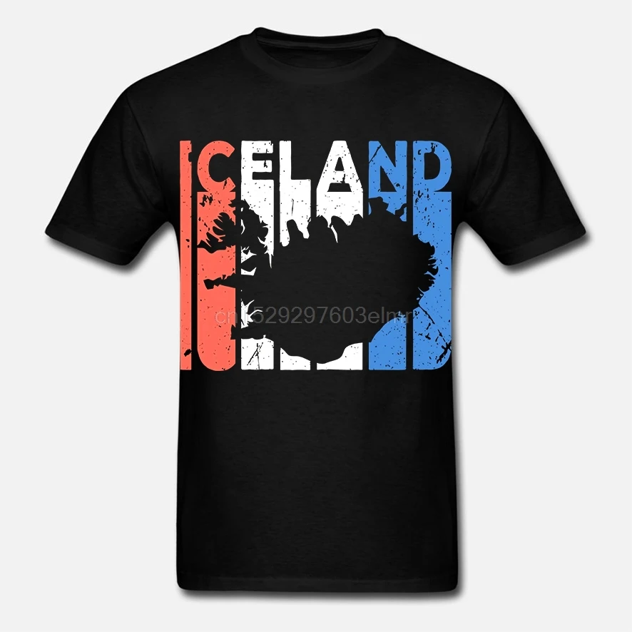 Мужская забавная футболка Женская крутая Исландская винтажная Ретро