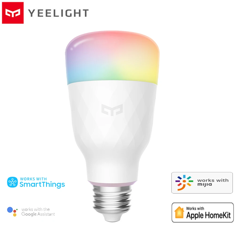 Умная Светодиодная лампа Yeelight 1S YLDP13YL яркая 800 люмен 8 5 Вт E27 лимонный цвет умная