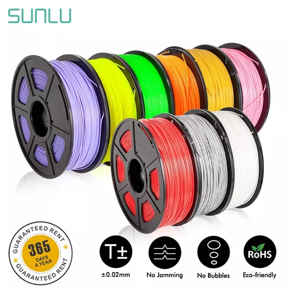 SUNLU 3D нити 1 75 мм кг PETG ABS Шелковый PLA принтеры материалы точность измерения +/ 0 02