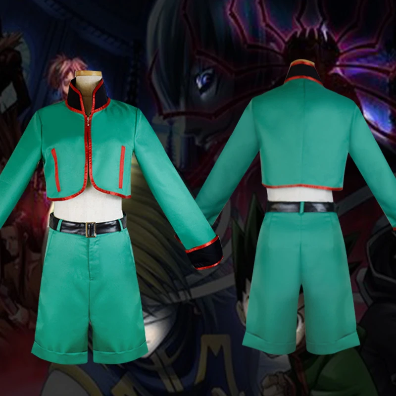 Anime Hunter X Gon Freecss Cosplay Costumes Top + pants belt Full Set for Party Customized Halloween Suit Adult | Тематическая