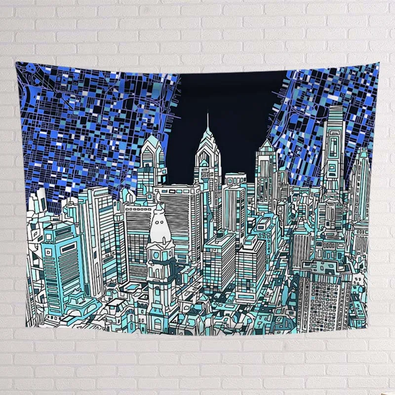 

Aesthetic Anime Tapestry Wall Hanging Thin Geometric Printed Cartoon Wall Tapestry Home Bedroom Decor 0.75*1/1.3*1.5/1.5*2m 1pc