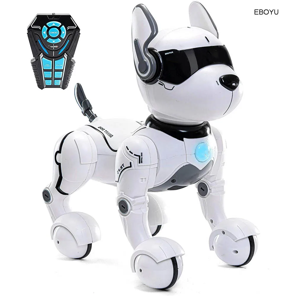 JXD A001 Smart Talking RC Robot Dog Walk & Dance Interactive Pet Puppy Robot Dog Remote Voice Control Intelligent Toy for Kids