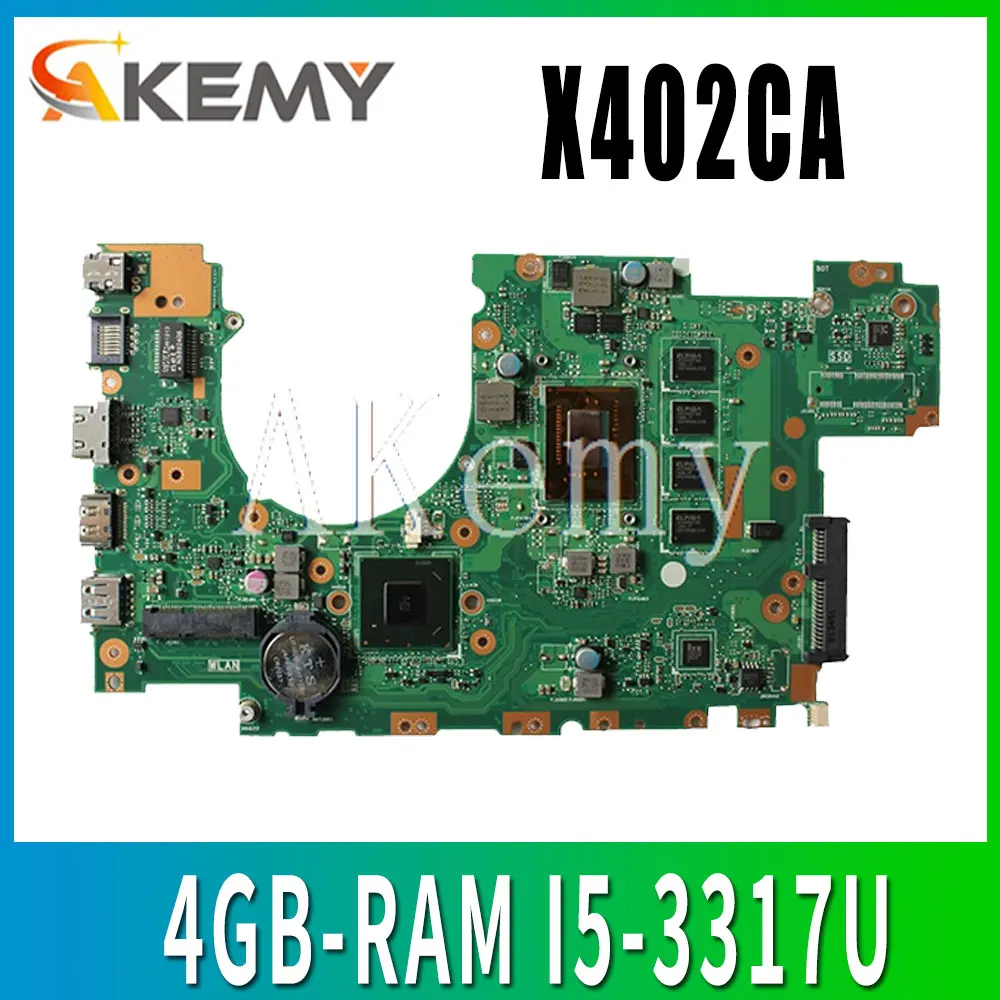 

Akemy X402CA Laptop motherboard for ASUS X502C X402C X502CA X402CA original mainboard DDR3L 4GB-RAM I5-3317U test 100% OK