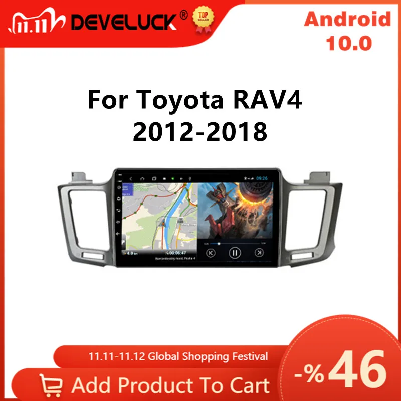 

10.1" Android 9.0 4G+64G Car Radio For Toyota RAV4 2012-2018 Multimidia Video Player 4G+WIFI GPS Navigation Stereo2Din Head Unit