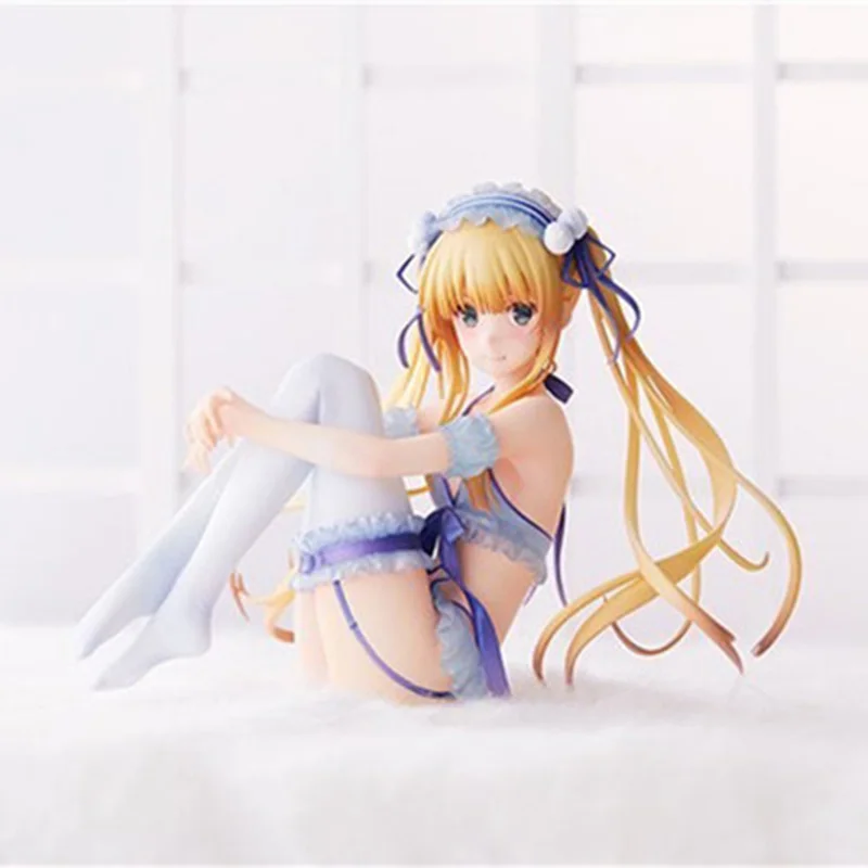 

12Cm How To Raise A Passerby Heroine Erinashi Anime Action Figure Beautiful Yellow Long Hair Girl PVC Collection Model Doll Toys