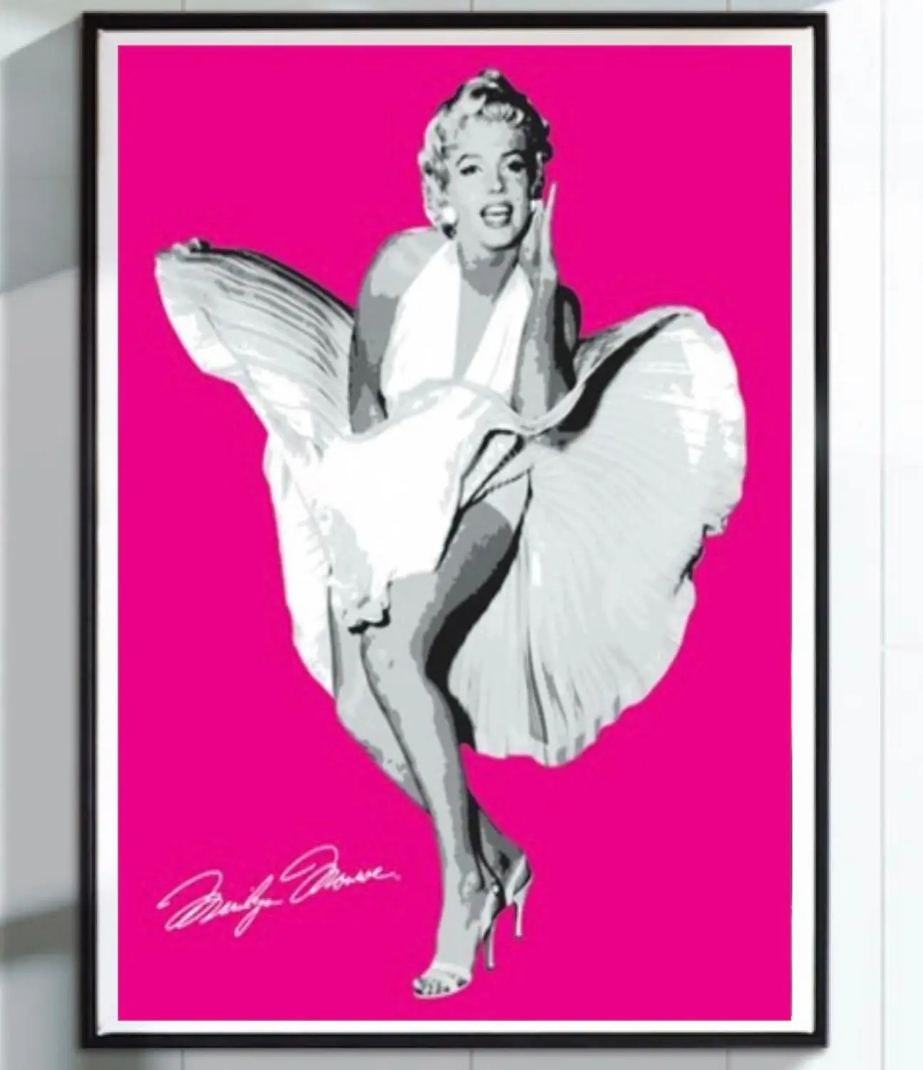 Розовая Мэрилин Монро семилетний зуд винтажные Ретро наклейки на стену домашние