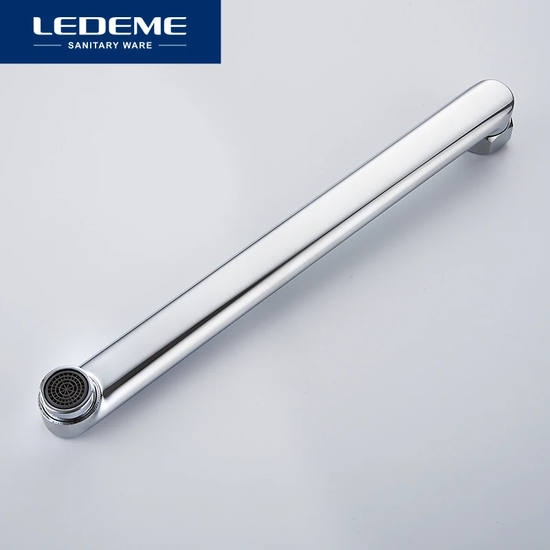 LEDEME Смеситель для ванны с длинным изливом 300мм латунь Цвет: хром L2207 | Обустройство