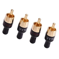 jack rca male speaker plug connector terminal for 4mm audio cable solder converter black plugs wire adapters for amplifier mixer